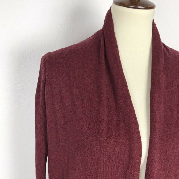 Moda International Cardigan Sweater Cotton Cashmere Knit Open Front - Picture 3 of 12